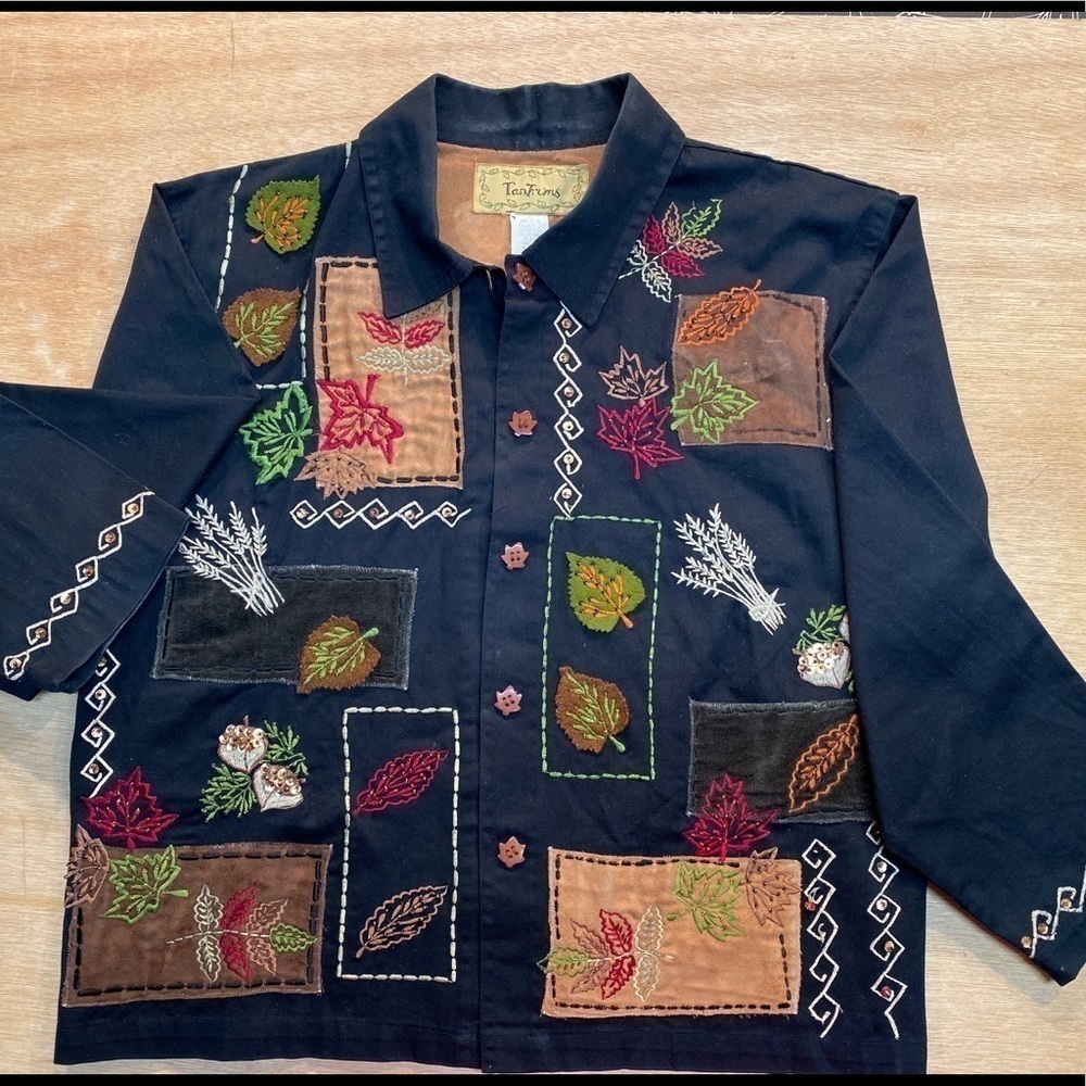 TANTRUMS brand Fall Appliqué Fall Harvest Jacket